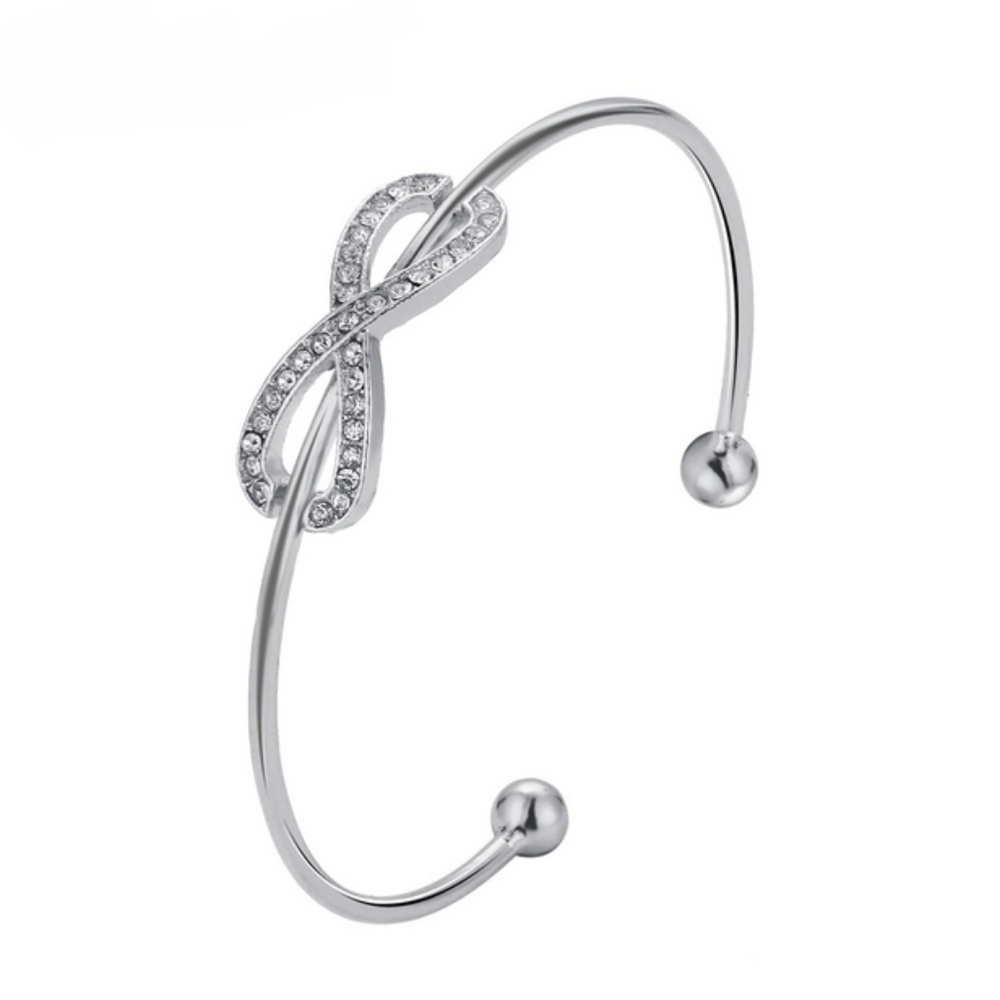 Dolce Hill -Silver Infinity Adjustable Bracelet